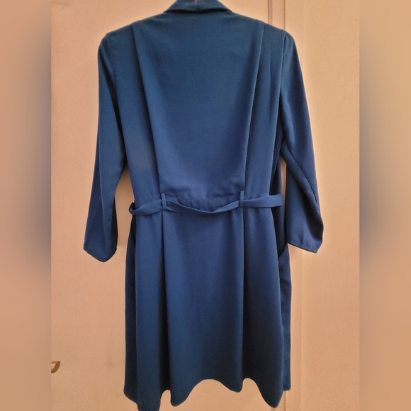 Wilfred Blue Wrap Dress - Picture 3 of 7